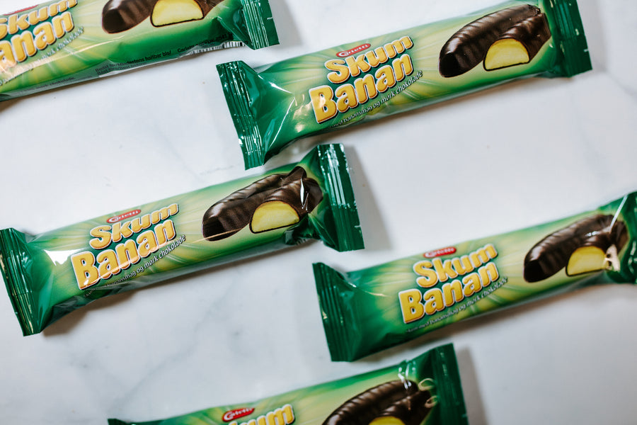Skum Bananer (Marshmallow Banana Bar)