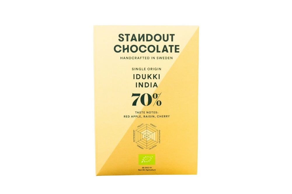 Standout Chocolate Idukki India 70%, BEST BY: October 11, 2023