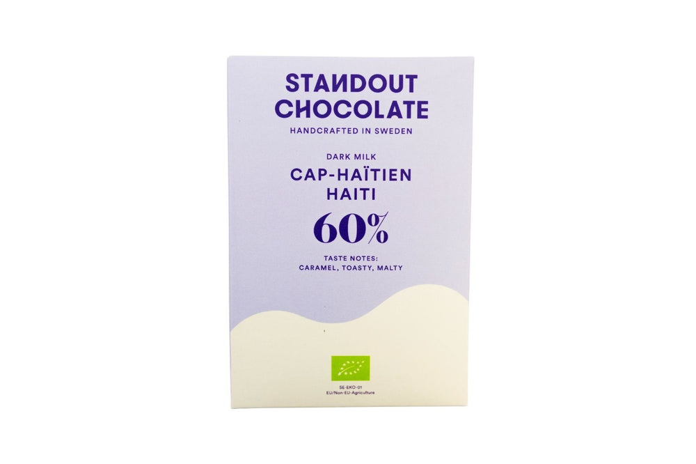 Standout Chocolate Dark Milk Cap-Haitien Haiti 60%, BEST BY: August 19, 2023