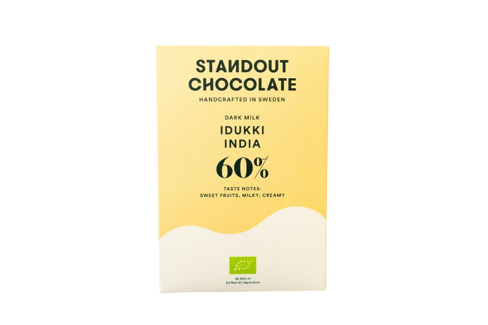 Standout Chocolate Dark Milk Indukki India 60%, BEST BY: August 12, 2023