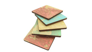 Sweetish Wooden Coaster Set- Nordic Countries