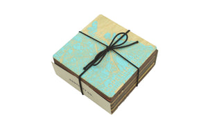 Sweetish Wooden Coaster Set- Nordic Countries