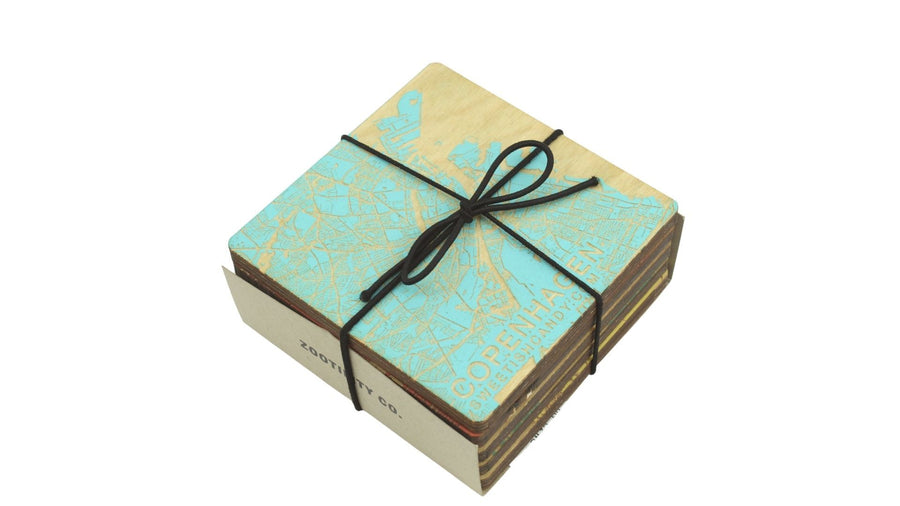 Sweetish Wooden Coaster Set- Nordic Countries