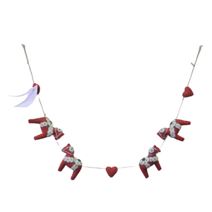 Swedish Dala Horse Garland