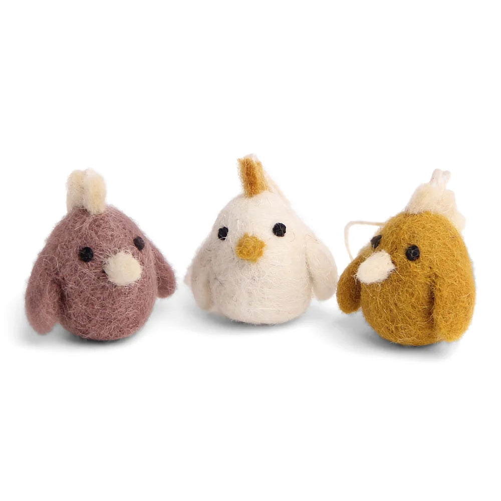 
            
                Load image into Gallery viewer, Danish Felt Mini Rooster Ornaments (set of 3)
            
        