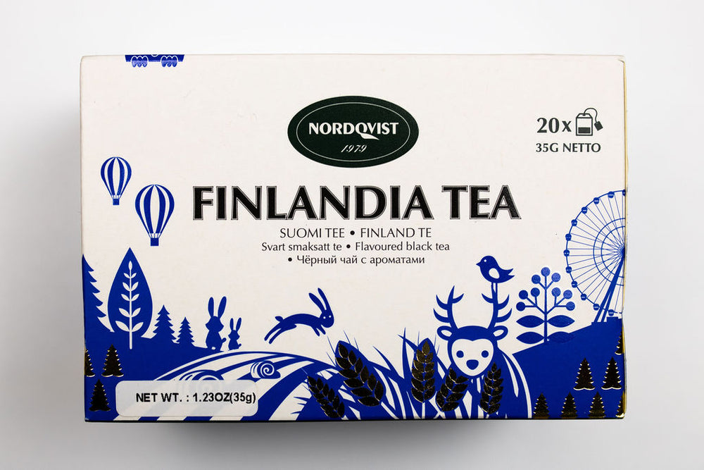 Nordqvist Finlandia Blueberry Flavored Black Tea Bags Box