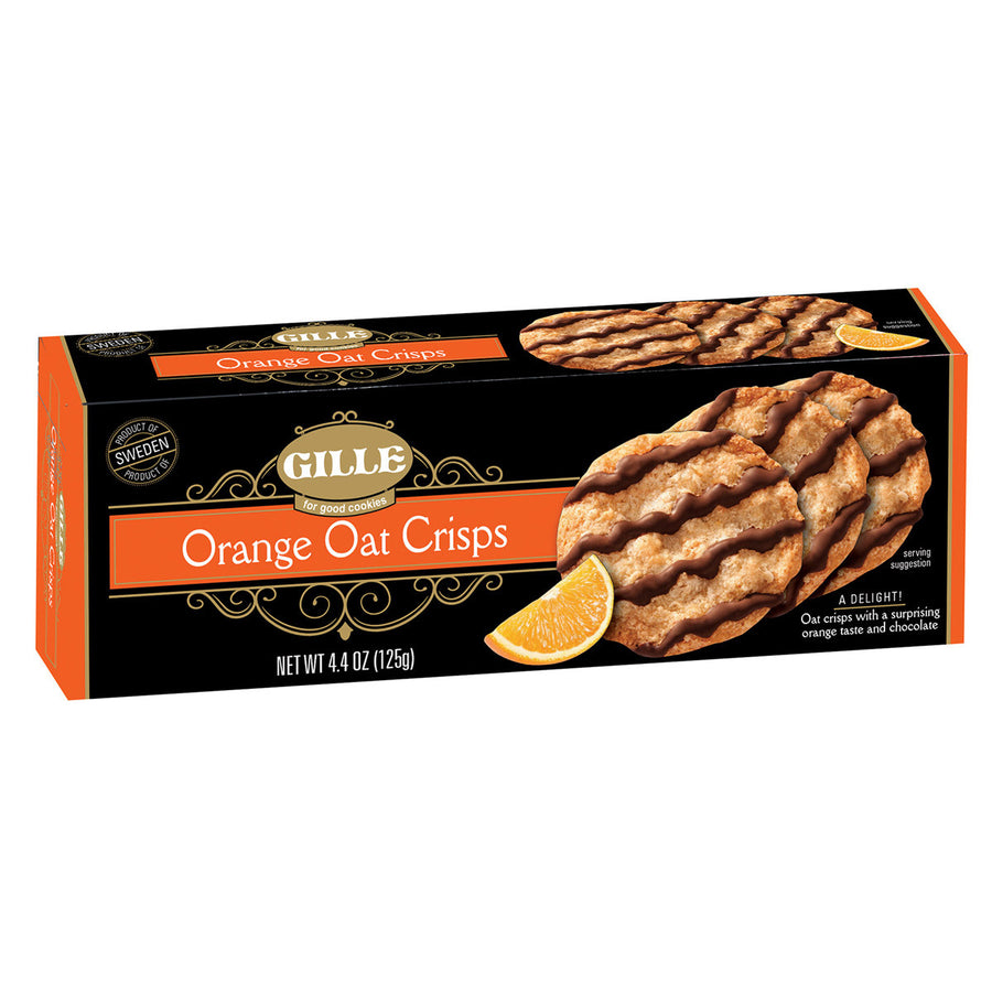 Gille Swedish Orange Oat Crisps- OVERSTOCK DEAL, BEST BY: March 25, 2023