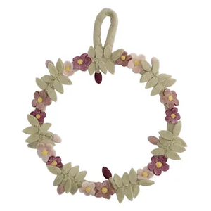 Danish Felt Easter Wreath, Pansy