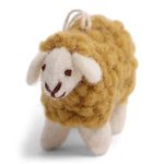 Danish Felt Mini Sheep Ornament, Ochre