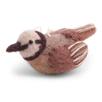 Danish Felt Bird Ornament, Purple/Lavender