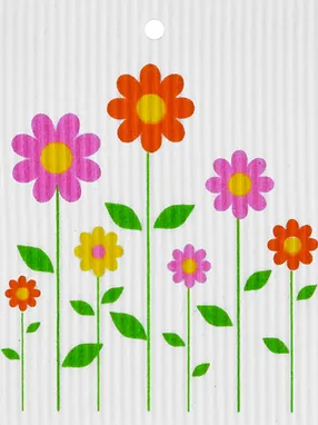Swedish Wash Towel, Summer Flowers