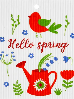 Swedish Wash Towel, Hello Spring