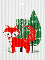 Swedish Wash Towel, Fox with Tree