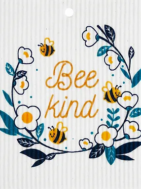 Swedish Wash Towel, Bee Kind