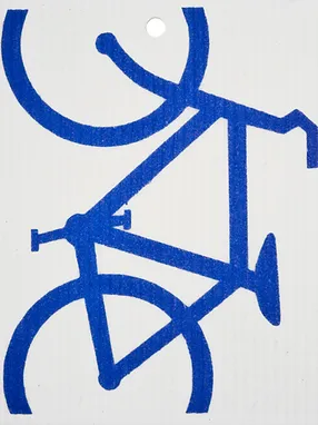 Swedish Wash Towel, Blue Bike