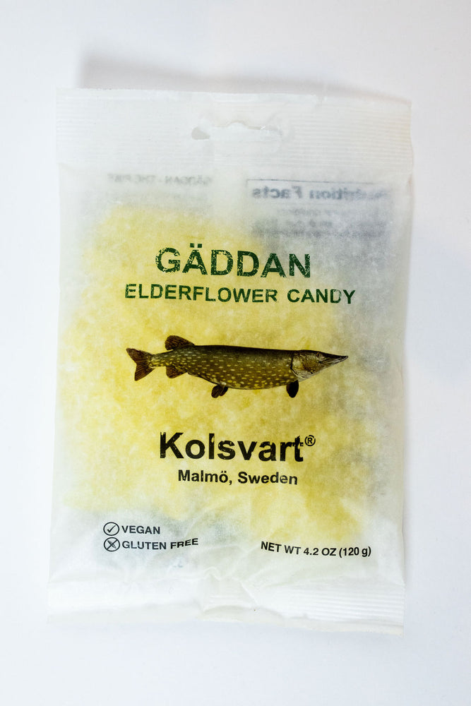 Kolsvart Gäddan Elderflower Candy