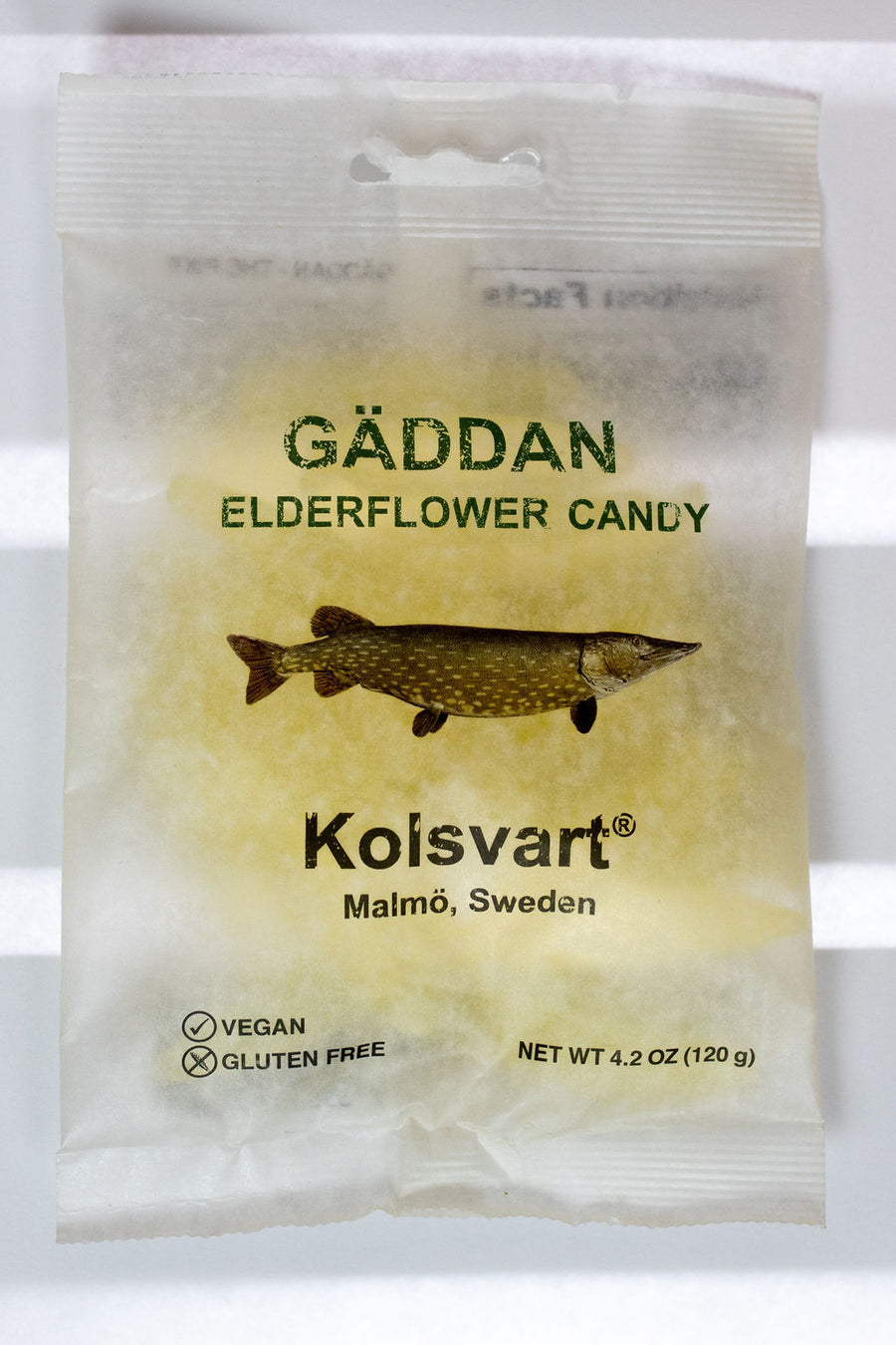 Kolsvart Gäddan Elderflower Candy