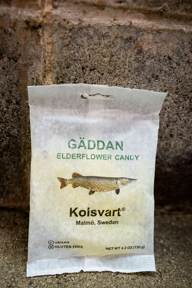 Kolsvart Gäddan Elderflower Candy
