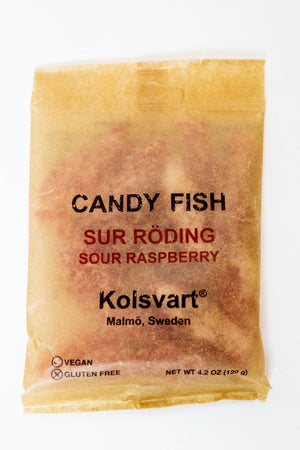 Kolsvart Candy Fish Sur Röding Raspberry