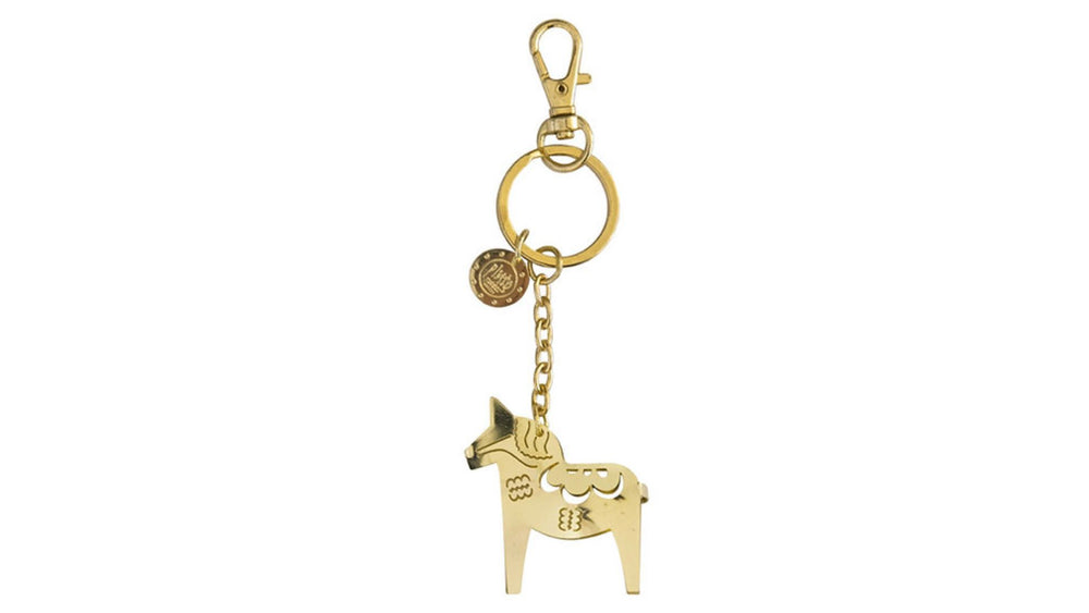Metal Dala Horse Keychain