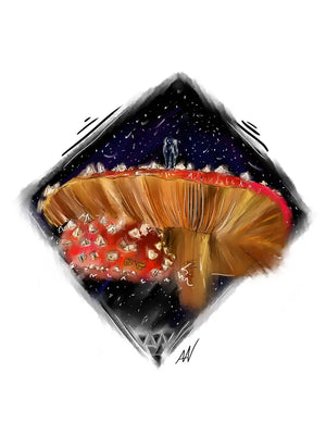 Space Mushroom Vinyl Sticker