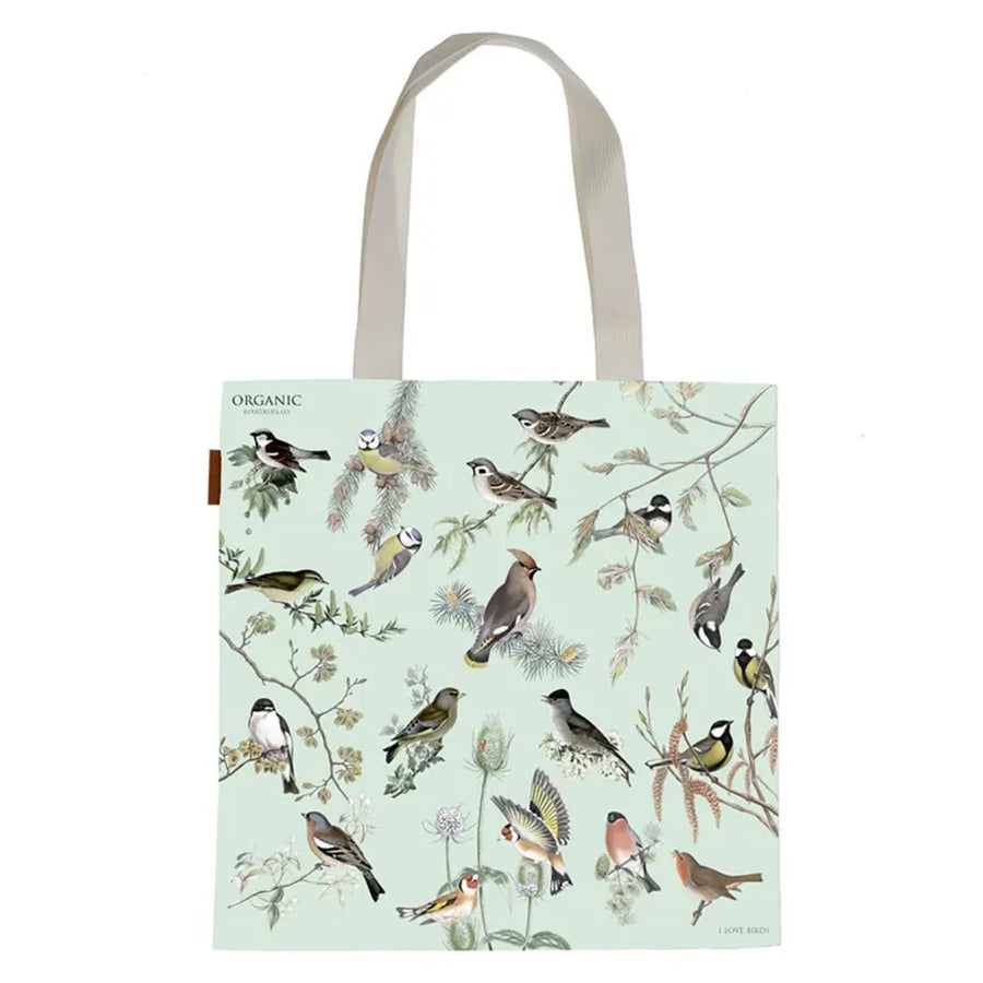 Koustrup & Co Danish Organic Cotton Tote Bag - Garden Birds